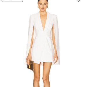 Katie May Boss Lady Cape Dress white size medium NWTs